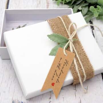 G2PLUS 100PCS Handmade Gift Tags for Crafting and Wrapping