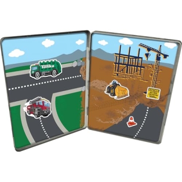 Tonka Magnetic Creations Tin - 40 Magnetic Play Pieces