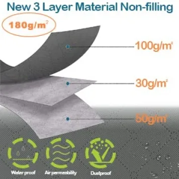 CCidea 3Pack Grey Medium Clothes Organizers with Reinforced Handle