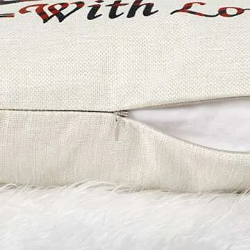 YGEOMER Valentines Day Buffalo Plaid Heart Pillow Covers