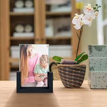 MEBRUDY Stylish Black 4x6 Dual-Sided Picture Frames