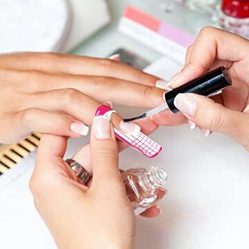 GCQQ Beauty 100pcs Nail Forms, Red Nail Forms, Large Wide Nail Paper Forms, Nail Extension Forms for Builder Gel, Acrylic Nails, Gel, UV