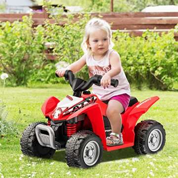 OLAKIDS Kids Ride On ATV, 6V Electric Vehicle for Toddlers, 4 Wheeler Battery Powered Motorized Quad...