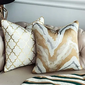 Gold Decorative Throw Pillow Covers for Stylish Home Decor