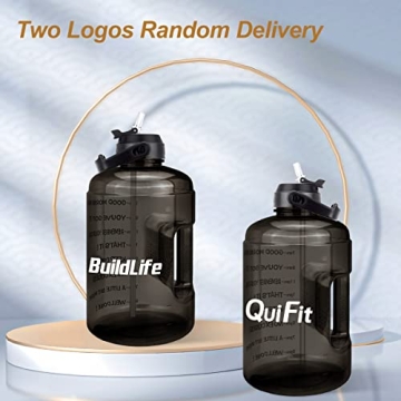 QuiFit 1 Gallon Water Bottle Leak-Proof BPA-Free Sports Jug