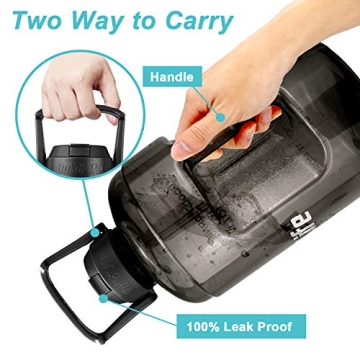 QuiFit 1 Gallon Water Bottle Leak-Proof BPA-Free Sports Jug