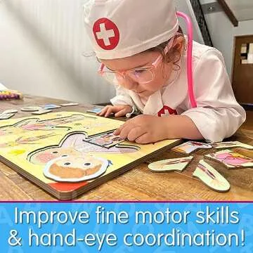 The Learning Journey: Lift & Learn Inside of Me – Human Body Layered 28 Piece Jigsaw Puzzles- Montessori School - Learning Educational Toy for Baby - Kids Ages 3 and Up Non-Toxic & BPA Free