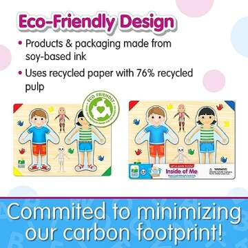 The Learning Journey: Lift & Learn Inside of Me – Human Body Layered 28 Piece Jigsaw Puzzles- Montessori School - Learning Educational Toy for Baby - Kids Ages 3 and Up Non-Toxic & BPA Free