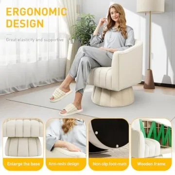 Luxurious Velvet Swivel Accent Chair for Any Home