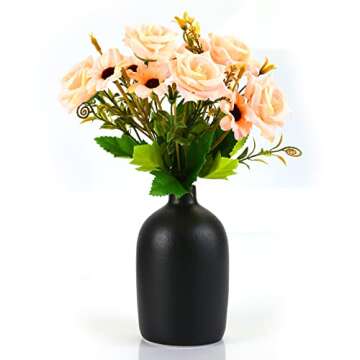 Small Vase Handmade Home Decoration Ceramic Vase for Shelf, Living, Room, Table, Bookshelf Home Deco...