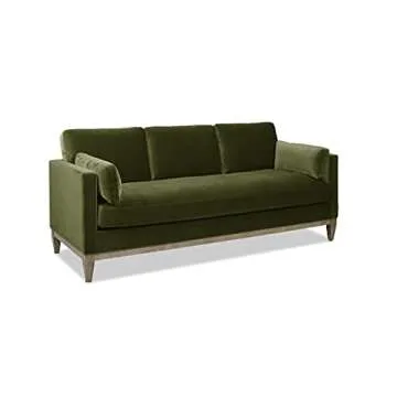 Modern Farmhouse Sofa - Abigail 84" Olive Green Velvet