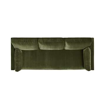 Modern Farmhouse Sofa - Abigail 84" Olive Green Velvet