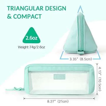 Sooez Large Capacity Mesh Pencil Case – Organize with Style