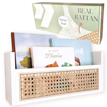 Nordic Mill Rattan Wall Shelf - Unique Nursery Organizing Solution