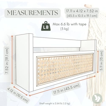 Nordic Mill Rattan Wall Shelf - Unique Nursery Organizing Solution