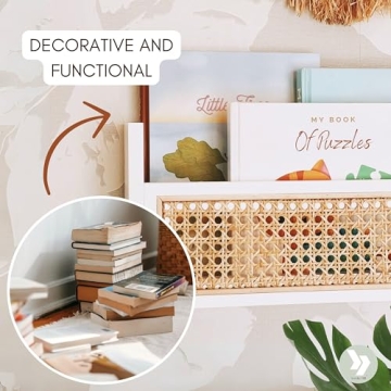 Nordic Mill Rattan Wall Shelf - Unique Nursery Organizing Solution