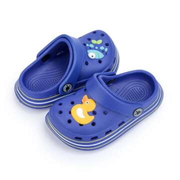 Casazoe Toddler Kids Boys Girls Cute Garden Water Clogs Sandals Slip On Shoes Slipper Slides Lightweight Outdoor Summer Swimming Children Beach Pool Shoes (Baby/Toddler Kids)