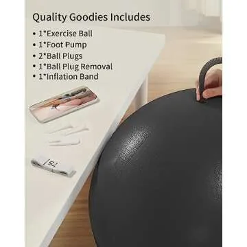 YOTTOY Exercise Ball for Fitness, Yoga & Pregnancy Support