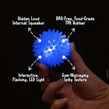 Gnawsome Squeak and Light Football for Dogs 2.5 Inch