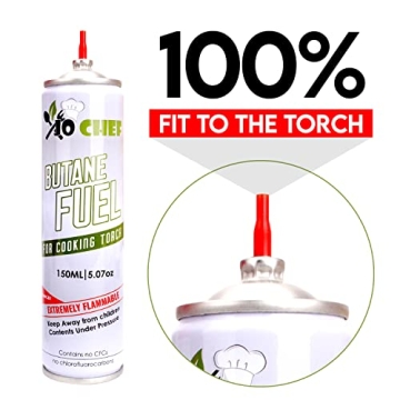 Jo Chef Butane Torch - Cooking Torch with Adjustable Flame