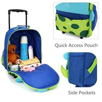 Yodo Zoo 3-Way Kids Suitcase Luggage - Medium Dinosaur