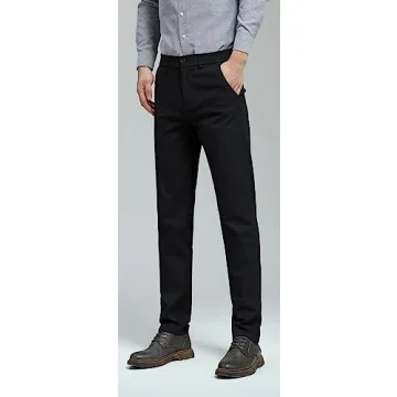 Plaid&Plain Men's Skinny Stretch Khaki Pants for Modern Men