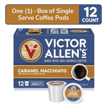 Victor Allen Caramel Macchiato Coffee Pods, 12 Count