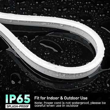 GZBtech RGB LED Neon Rope Lights 16.4FT/5M, AC 110-120V Waterproof Color Changing LED Rope with Remote Controller, Dimmable Multi Color Neon Rope Lighting for Indoor Outdoor Commercial Use