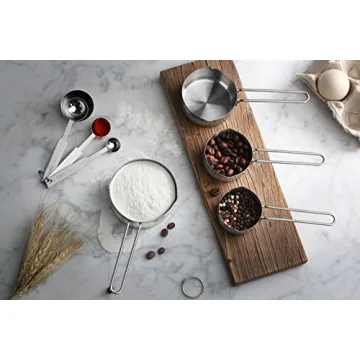 Stainless Steel 8-Piece Measuring Cups and Spoons Set