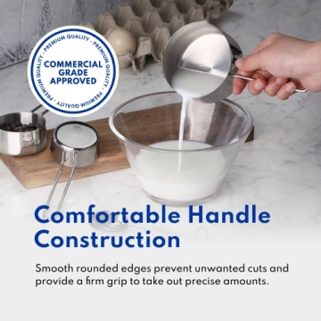 Stainless Steel 8-Piece Measuring Cups and Spoons Set