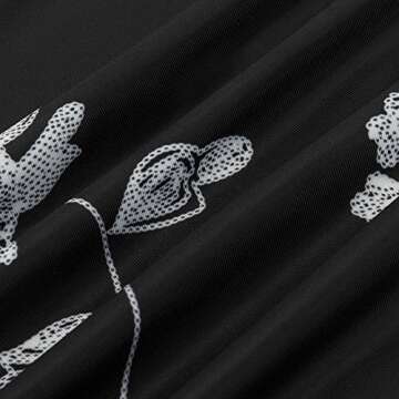 Young17 Flare Long Sleeve Boho Floral Printed Sexy V Neck Black Party Wrap Skater Mini Women Dress