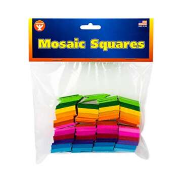 Hygloss Mosaic Squares - Bright Cardstock Squares - 1 Inch x 1 Inch - Great for Arts & Crafts, DIY P...