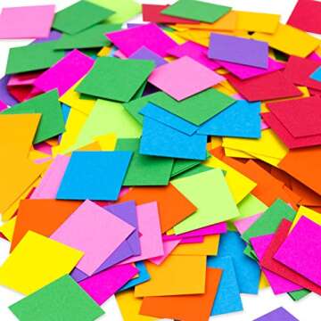 Hygloss Mosaic Squares - Bright 1" Cardstock for Crafting