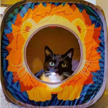 Kitty City Safari Jungle Collapsible Cat Toy Collection, Cube