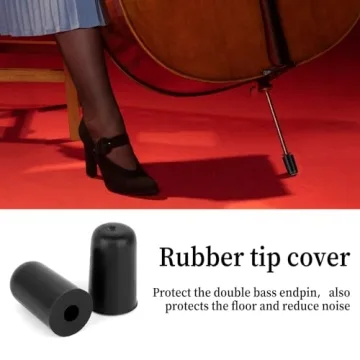 Cello Endpin Stoppers - 4 Pcs Anti-Slip Black Plug