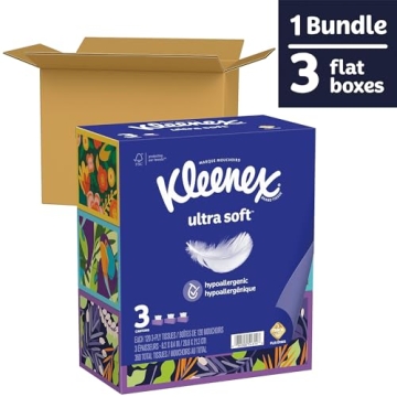 Kleenex Ultra Soft Facial Tissues - 330 Total Tissues (Pack of 3)