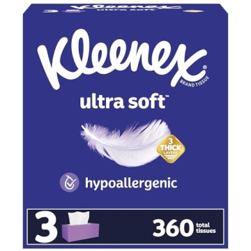 Kleenex Ultra Soft Facial Tissues - 330 Total Tissues (Pack of 3)