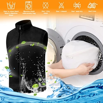 Heated Vest, Warming Heated Vest for Men Women, Unisex Polar Fleece Heated Vest Rechargeable and Washable, Usb Electric Smart Heating Vest, Lightweight Heated Vest for Winter, Hunting(NO Battery)