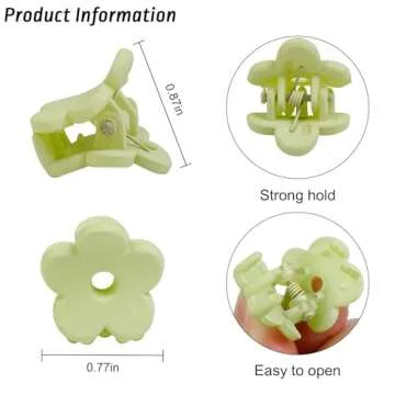 40Pcs Colorful Small Flower Hair Clips, TEBIEKOY Baby Hair Clips Mini Claw Clips Cute Jaw Clips Hair Pins Hair Barrettes Toddler Hair Accessories for Women Girls Kids Teens