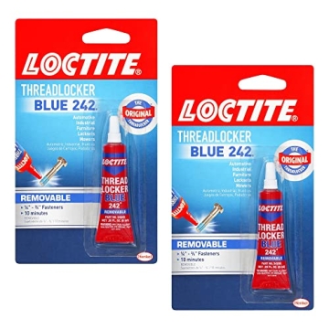 Loctite Heavy Duty Threadlocker Blue 242, 2 Pack for Secure Fastening
