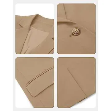 Stylish CRAZY GRID Women Casual Business Blazer