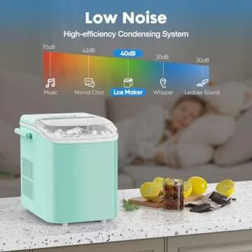 Compact DUMOS Ice Maker: 26lbs Daily, 9 Cubes in 6 Minutes