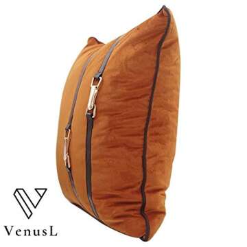 Soft Dutch Velvet Throw Pillow Covers,Classical Orange Knight Saddle Carriage,Letter H Style Decorative Buckle,Elegant & Noble,One-Side Printed,18x18Inch(45x45cm)