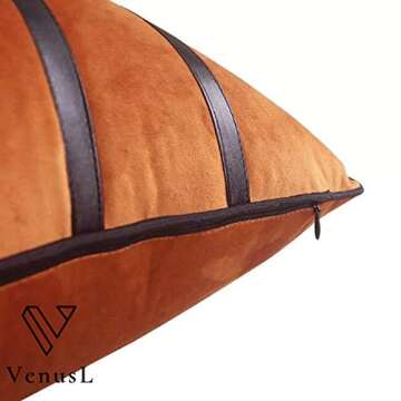 Soft Dutch Velvet Throw Pillow Covers,Classical Orange Knight Saddle Carriage,Letter H Style Decorative Buckle,Elegant & Noble,One-Side Printed,18x18Inch(45x45cm)