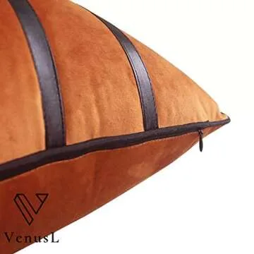 Soft Dutch Velvet Throw Pillow Covers,Classical Orange Knight Saddle Carriage,Letter H Style Decorative Buckle,Elegant & Noble,One-Side Printed,18x18Inch(45x45cm)