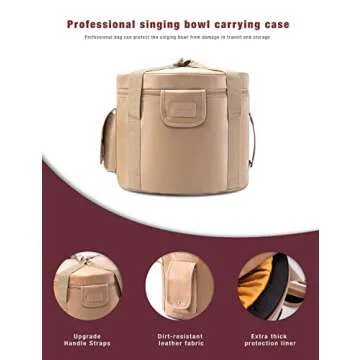 SITSANG 440 Hz Chakra Set of 3 Crystal Singing Bowls 7-11 inch with Heavy Duty Artificial Leather Carrying Case and Singing Bowl Suede Striker and Rubber Mallet