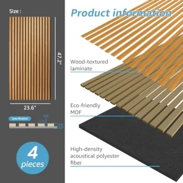 Art3d Wood Slat Acoustic Panels - Stylish Sound Absorption