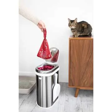 Ubbi Pet Waste Sacks, Lavender Scented Cat Litter Disposal Bags, Leak Proof and Easy Tie, 200 Count (Pack of 1)