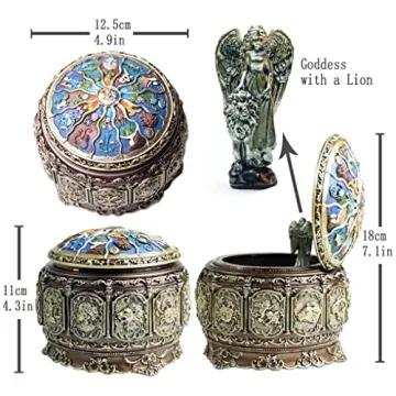 Vintage Music Box with Zodiac Constellations & Lights