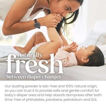 Burt's Bees Baby Dusting Powder, 100% Natural Origin, Talc-Free, Pediatrician Tested, 7.5 Ounces, Pack of 3, Pack May Vary